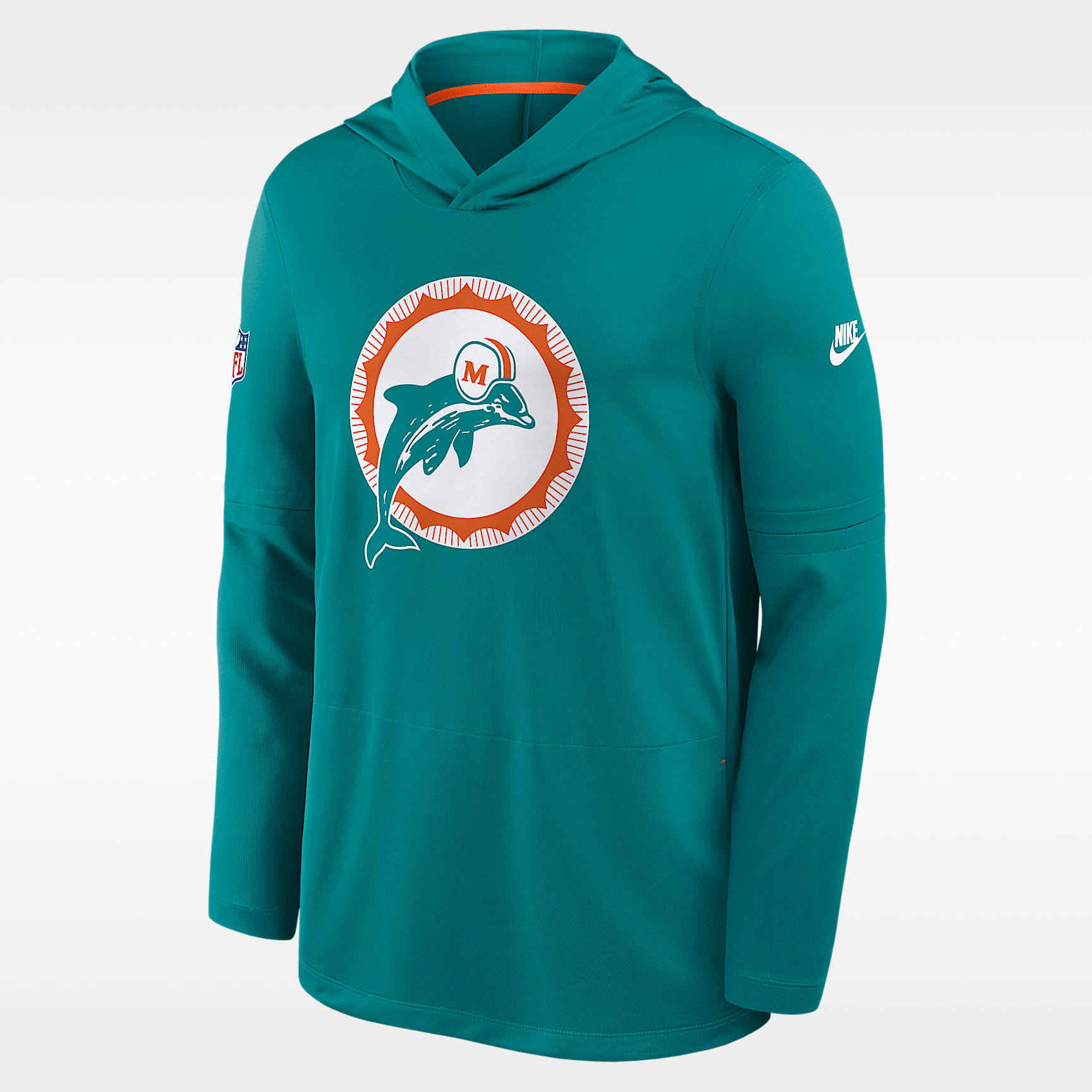 Miami Dolphins Alt Men's Nike Dri-FIT NFL Long-Sleeve Hooded Top